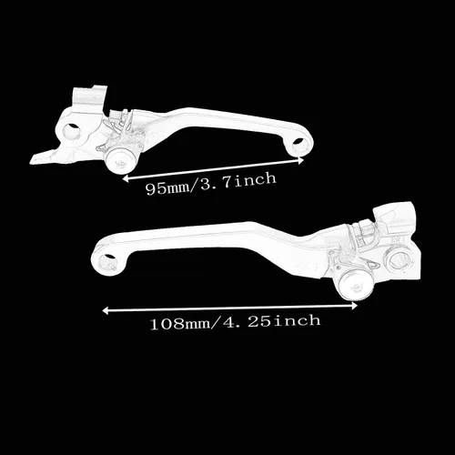 Vista 5 de Manija de palanca de freno de embrague de pivote plegable CNC para motocicleta SX XCW XC SX-F XC-W XC-F XCF-W EXC-F 125 150 250 300 450 500 Dirt