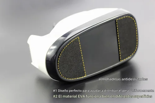 Vista 4 de Dispensador de cinta adhesiva de escritorio con base pesada y antideslizante, dispensación con una mano (Blanco)