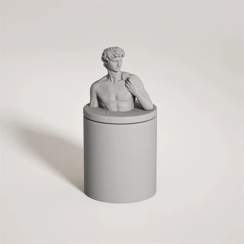 Vista 6 de Molde de silicona de estatua 3D, molde de escultura de retrato de hormigón para tapa de tarro de vela, herramientas de decoración del hogar