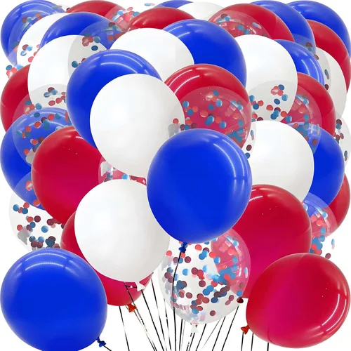 Vista 8 de Globos verdes con globos de confeti, globos de látex de 12 pulgadas, 80 piezas para decoración de bodas, cumpleaños, baby shower, fiestas