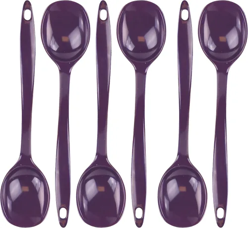 Vista 21 de Reston Lloyd Cuchara de cocina para servir, untar, mezclar, resistente al calor, sin BPA, melamina de 11 pulgadas, utensilio con mango ergonómico
