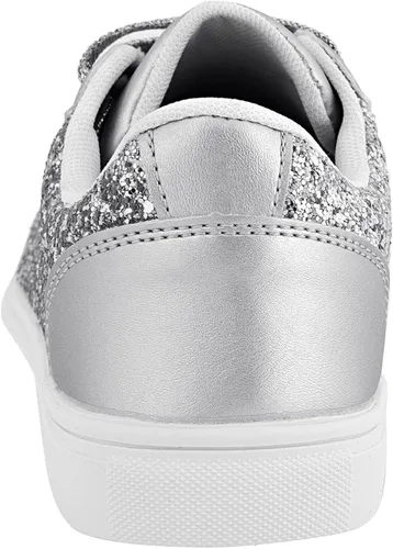 Vista 5 de BosenHulu Zapatos brillantes con lentejuelas brillantes para mujer, zapatos de tenis brillantes con diamantes de imitación con cordones