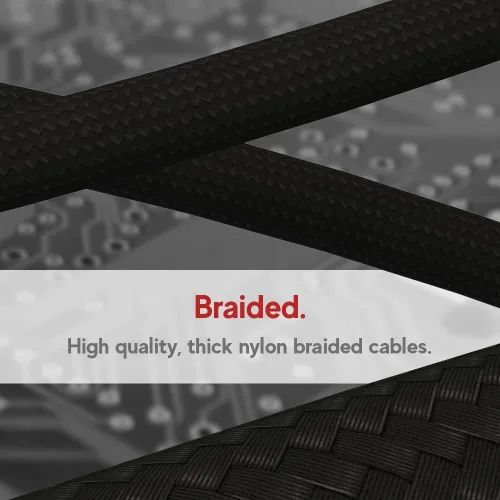 Vista 7 de LINKUP Cable de Extensión de Alimentación GPU 12VHPWR Compatible con NIVIDA RTX 5070/5080 y Todas las GPU RTX Cable PCIe 5.0 de 12+4 a 3x8 Pines