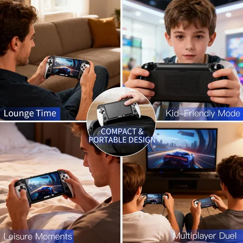 Vista 8 de Consola de juegos de mano retro de niño portátil de mano videojuegos X9 precargados juegos inalámbricos para niños Stick TV Pixelated Gaming