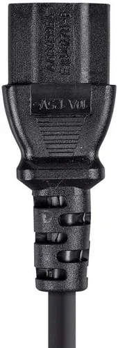 Vista 6 de Monoprice Cable de alimentación de 16AWG de 1 pie con conector de alimentación de PC de 3 conductores (C13/5-15P) - Negro