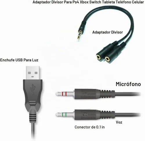 Vista 6 de FANTECH P51S - Paquete de auriculares con teclado y mouse RGB 5 en 1 con cable, color negro