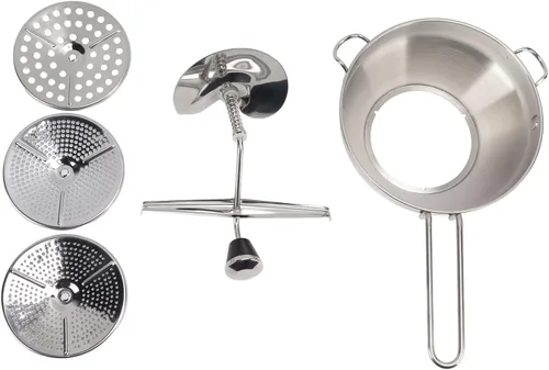 Vista 7 de Triturador manual de mermeladas, mezclador de alimentos de acero inoxidable, rallador de mermelada, triturador de patatas, triturador de papas