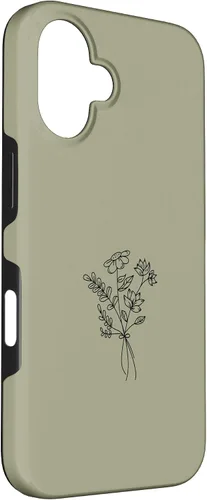 Vista 3 de Funda para iPhone 16 Wildlfower Floral Flower Khaki