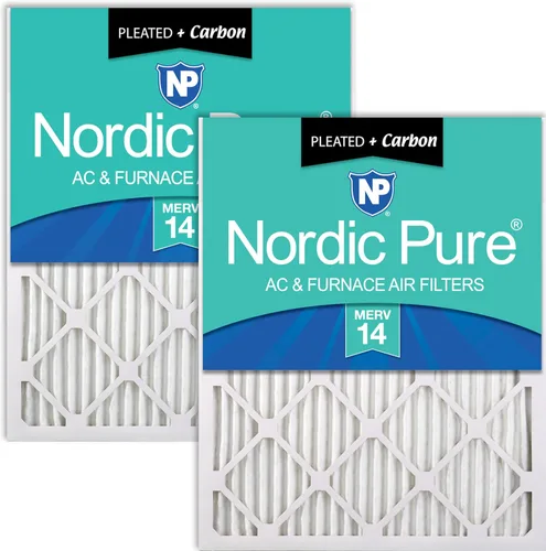 Vista 30 de Nordic Pure 20x20x1 (Tamaño real: 19 1/2 x 19 1/2 x 3/4) Filtros de aire para caldera/aire acondicionado Poly Green MERV 6 – Reduce el polvo