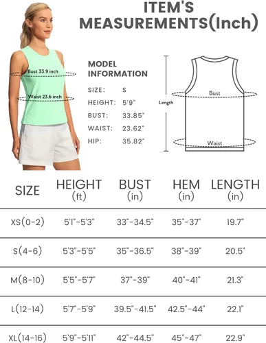 Vista 7 de Hiverlay Workout Tank Tops for Women Sleeveless Athletic Cropped Tank Top Sports Gym Muscle Running Shirts