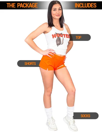 Vista 3 de Hooters - Pantalones cortos y calcetines para disfraz de Halloween para niña
