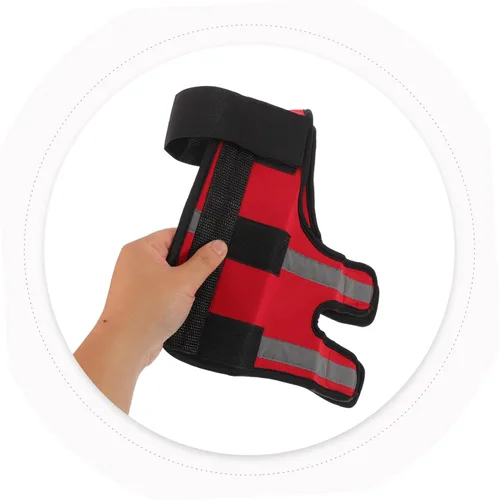 Vista 4 de SEWACC Funda ajustable para patas delanteras de perro con soporte de hombro para razas pequeñas y medianas, transpirable, protector de codo