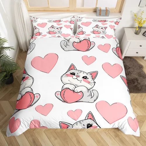 Vista 31 de Funda nórdica de mármol rosa tamaño individual para mujeres adultas y niñas con temática de arte abstracto Juego de ropa de cama