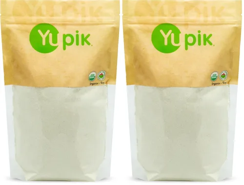 Vista 4 de Yupik Harina de Avena Orgánica, Sin Gluten, 1 kg (976 g), Sin OMG, Vegana, Kosher, Avena Entera Molida Finamente, Sin Sal, Sin Aceite, Harina Fina