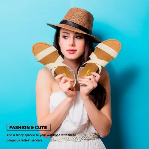 Vista 2 de DAYDAYGO - Sandalias planas elásticas para mujer