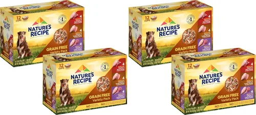 Vista 12 de Nature's Recipe Receta de pollo y carne de res sin granos en caldo sabroso alimento húmedo para perros, taza de 2.75 onzas, 12