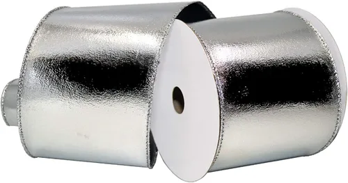 Vista 14 de Morex Ribbon alámbrico Lamé cinta, 2 – 1/2" X 10 yd, color dorado