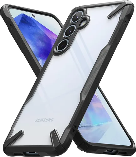Vista 38 de Ringke Fusion-X [revestimiento dual antiarañazos] compatible con Samsung Galaxy A14 (4G y 5G), parachoques aumentado transparente, parte trasera