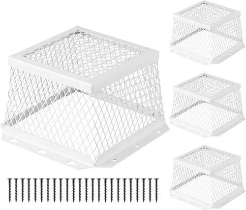 Vista 11 de Pasimy 1 protector de ventilación universal de acero inoxidable negro de 7 pulgadas de largo x 7 pulgadas de ancho x 5 pulgadas de alto, cubierta