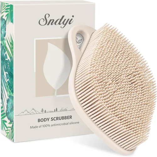 Vista 10 de Sndyi Exfoliante Corporal de Silicona Navideño, Edición Limitada Cepillo de Ducha en Forma de Hoja para Limpieza Suave y Exfoliación, Cepillo