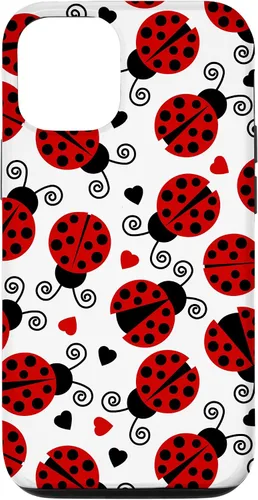 Vista 28 de Carcasa para iPhone 17 de mariquitas y corazones