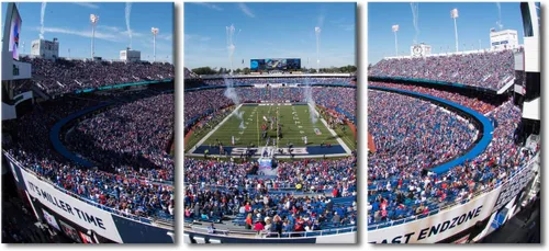 Vista 45 de TUMOVO MetLife Stadium - Decoración de pared de Nueva York, 3 piezas, lienzo, arte de pared para decoración del hogar, juegos de fútbol americano