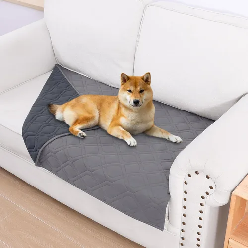 Vista 191 de Smiry Funda Impermeable para Cama de Perro Manta para Mascotas, Manta Suave y Lavable para Perros para Muebles Cama Sofá Sofá Reversible, a Cuadros