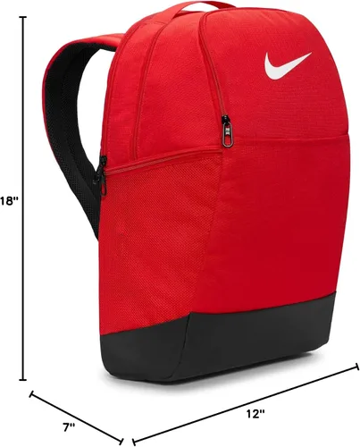 Vista 10 de Nike Brasilia 9.5 Mochila, Rojo universitarionegroblanco., Compacto