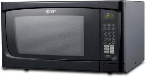 Vista 11 de Microondas Commercial Chef 1,3 pies cúbicos con 10 niveles de potencia, microondas con cerradura de puerta de tira, microondas de encimera de 1000W