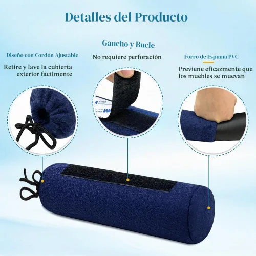 Vista 4 de Topes de parachoques para cabecero para protector de pared de muebles, cabeceros, silenciador, marco de cama, cojines para tablero, espaciador