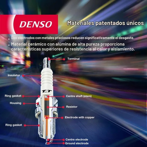 Vista 7 de Denso IKH16TT Iridium TT Bujías 4703-4 PK