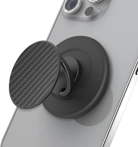 Vista 10 de Agarre magnético para teléfono compatible con MagSafe, soporte magnético para anillo de teléfono, soporte de dedo compatible con carga inalámbrica