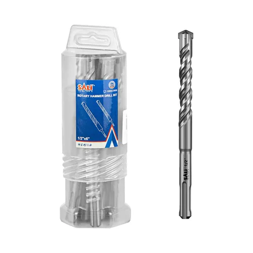 Vista 3 de SALI 10 brocas de martillo giratorio SDS Plus de 1/2 x 6 pulgadas, kit de broca para hormigón, material de carburo de doble rosca de tipo cruzado