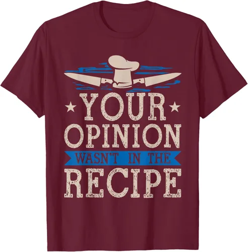 Vista 12 de Cooking Your Opinion Wasnot In The Recipe Chef Cook Baker - Camiseta, Negro, S