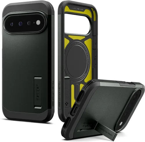 Vista 20 de Spigen Tough Armor MagFit for Pixel 10 Pro XL Case, Abyss Green Abyss Verde