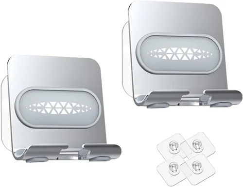 Vista 10 de 2 calcomanías adhesivas, se utilizan para soporte de teléfono de ducha, artículos para colgar en la pared, etc. (2 calcomanías adhesivas)