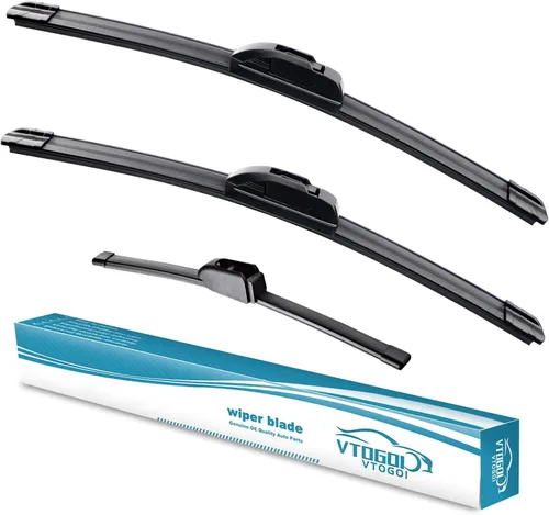 Vista 28 de VTOGOI® Juego de limpiaparabrisas de repuesto para Toyota FJ Cruiser 2007-2014, juego de limpiaparabrisas delanteros y traseros de calidad original