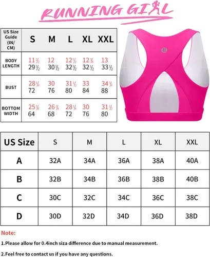 Vista 7 de RUNNING GIRL High Impact Sports Bras for Women,Racerback Running Bra Workout Crop Tank Tops Longline Sports Bra Push up