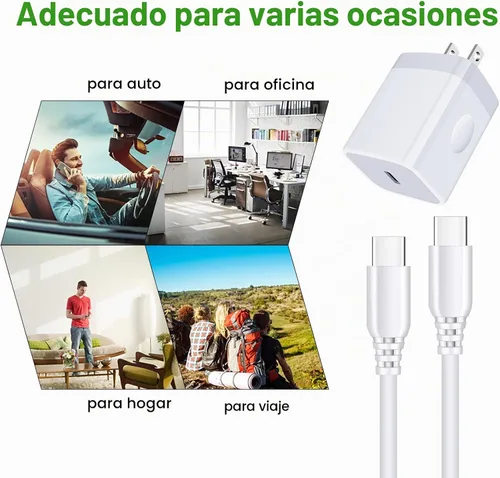 Vista 8 de Bloque de carga rápida para Samsung Galaxy A17 A16 5G, A15, A56, A35, S25 Ultra, S24Fe, A54, Z Fold/Flip7, A14, A53, S23, A23; iPhone 16 Pro Max 15