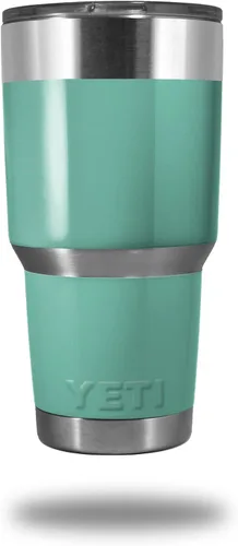 Vista 7 de Calcomanía de piel para vaso Yeti Rambler de 30 onzas, colección Sólidos, naranja quemado (vaso no incluido)