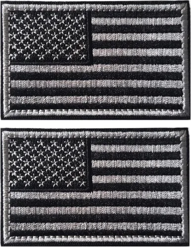 Vista 11 de AXEN American Flag Patches Pack, Tactical Morale US Flag Patch Pack Loop and Hook Fasten for Backpack Hat Cap Uniform Vest, Pack of 20