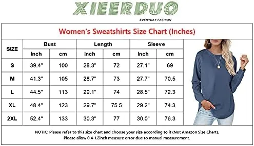 Vista 5 de Sudaderas para mujer, cuello redondo, ajuste holgado, camisetas de manga larga para mujer
