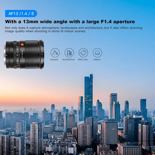 Vista 3 de VILTROX 13mm f1.4 F/1.4 Lente de Montura Z, Lente Prima Gran Angular Aps-C para Cámara de Montura Z Nikon Z5/Z50/Z6/Z6II/Z7/Z7II/ZFC/Z30/Z9