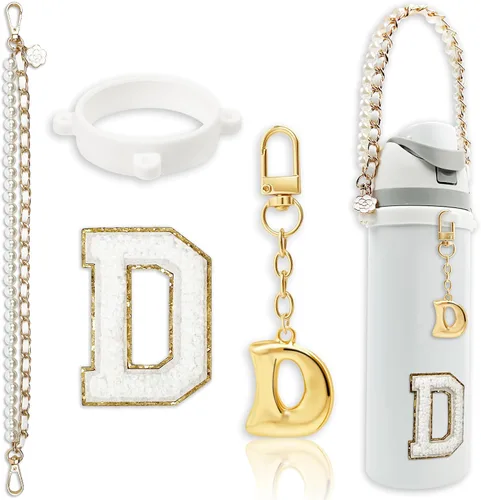 Vista 87 de Letter Handle Strap Accessories with Cute Initial Charm Compatible with Owala Water Bottle 24oz 32oz 40oz Owala Kids