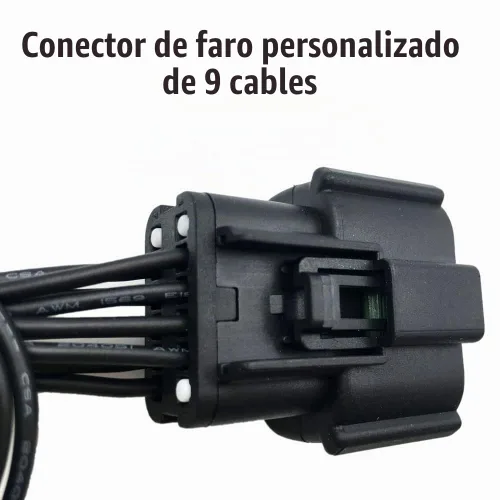 Vista 5 de Allmost - Arnés de conector halógeno para faros delanteros, compatible con Dodge Charger 2015-2018 68364272AA, color negro