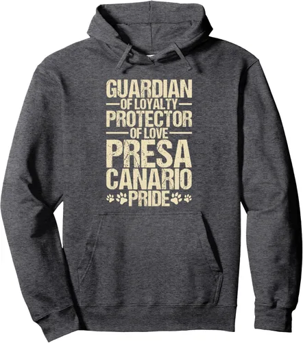 Vista 4 de Guardian Of Loyalty Protector Of Love Perro De Presa Canario Sudadera Con Capucha, Negro