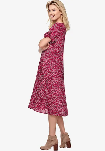 Vista 3 de Ellos Vestido de manga con lazo en talla grande para mujer