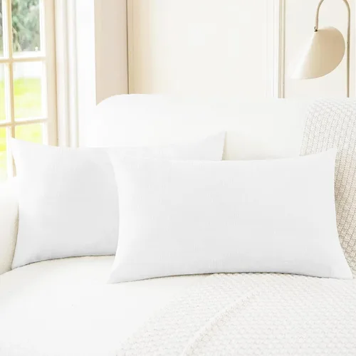 Vista 107 de CaliTime - Paquete de 2 fundas de almohada acogedoras para sofá, decoración del hogar, felpilla suave teñida sólida, 16 x 16 pulgadas, marrón Marrón