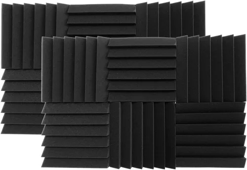Vista 2 de 12 Pack Acoustic Foam Panels 12 x 12 x 2 Inches High Density Sound Insulation Fire Retardant for Studio KTV Home Theater