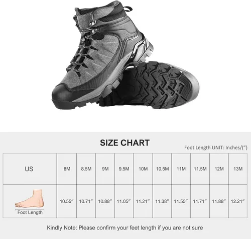 Vista 7 de FREE SOLDIER Botas de senderismo para hombre, ligeras, transpirables, impermeables, para senderismo, senderismo